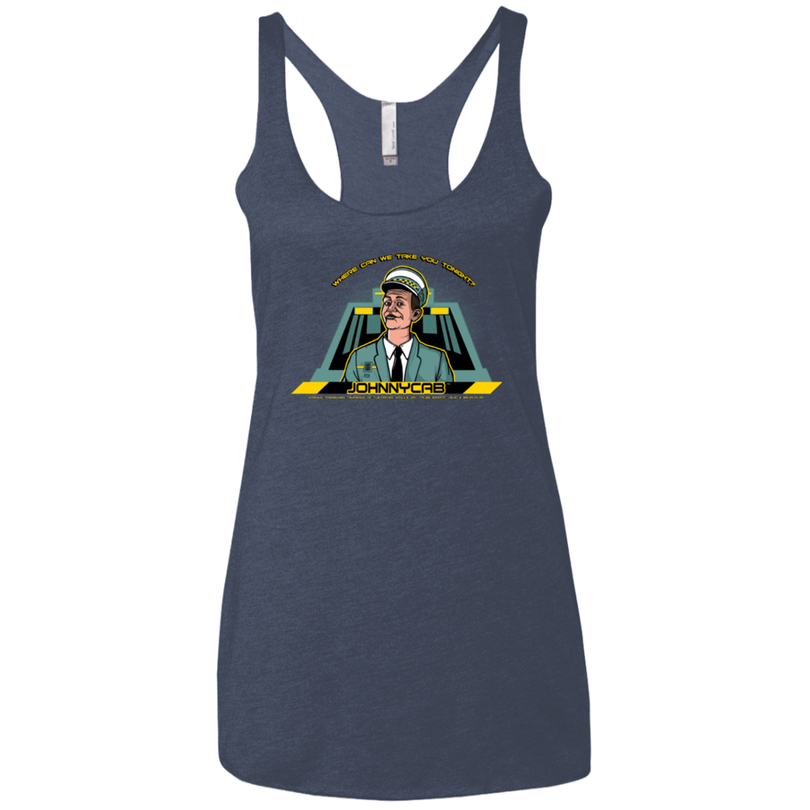 T-Shirts Vintage Navy / X-Small Johnnycab Women's Triblend Racerback Tank