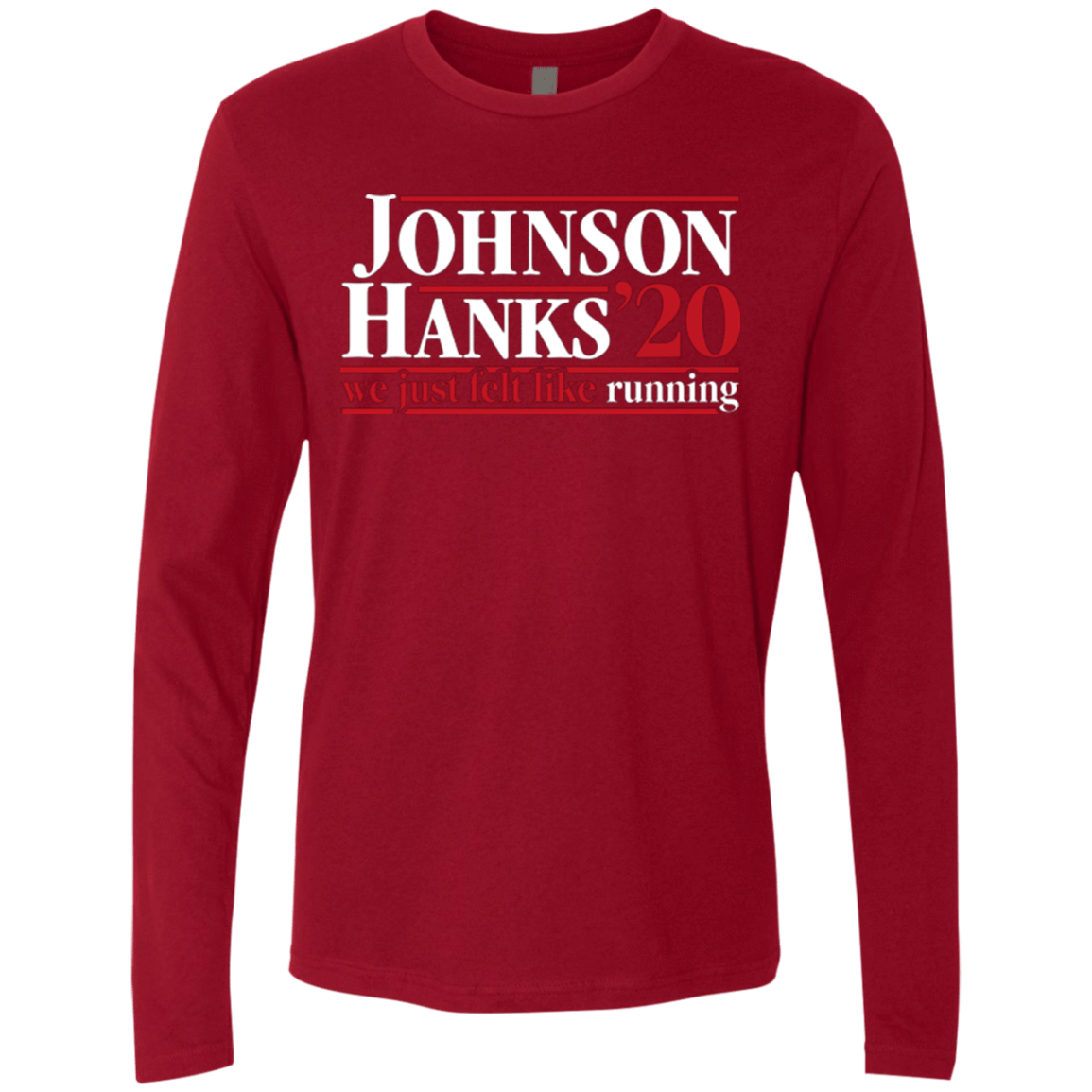 T-Shirts Cardinal / Small Johnson Hanks 2020 Men's Premium Long Sleeve