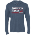 T-Shirts Indigo / X-Small Johnson Hanks 2020 Triblend Long Sleeve Hoodie Tee