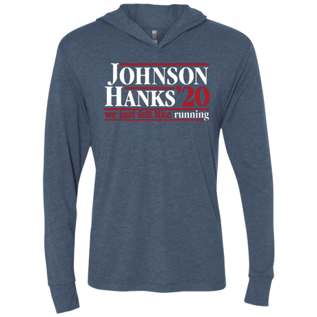 T-Shirts Indigo / X-Small Johnson Hanks 2020 Triblend Long Sleeve Hoodie Tee