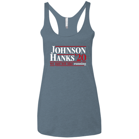 T-Shirts Indigo / X-Small Johnson Hanks 2020 Women's Triblend Racerback Tank