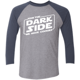 T-Shirts Premium Heather/Vintage Navy / X-Small Join The Dark Side Men's Triblend 3/4 Sleeve