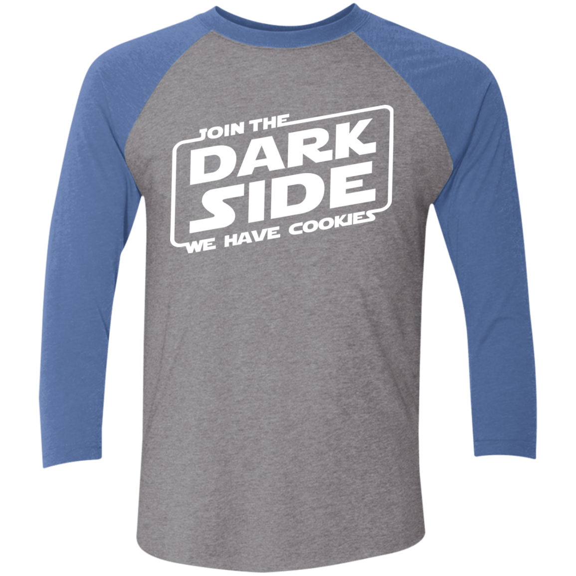 T-Shirts Premium Heather/Vintage Royal / X-Small Join The Dark Side Men's Triblend 3/4 Sleeve