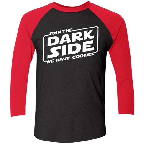 T-Shirts Vintage Black/Vintage Red / X-Small Join The Dark Side Men's Triblend 3/4 Sleeve