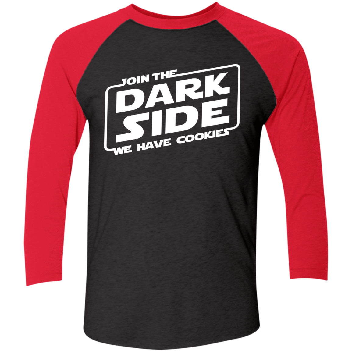 T-Shirts Vintage Black/Vintage Red / X-Small Join The Dark Side Men's Triblend 3/4 Sleeve