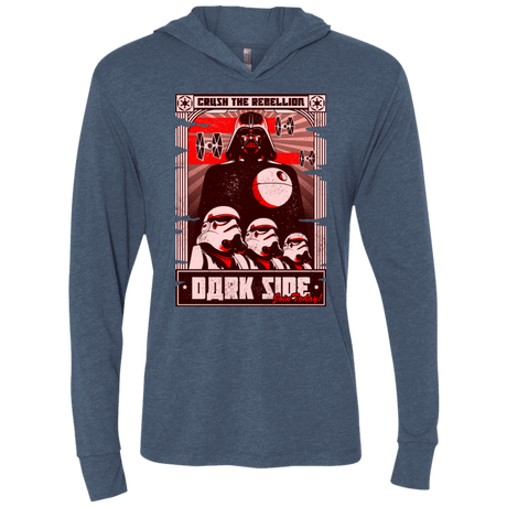T-Shirts Indigo / X-Small Join the Dark SIde Triblend Long Sleeve Hoodie Tee