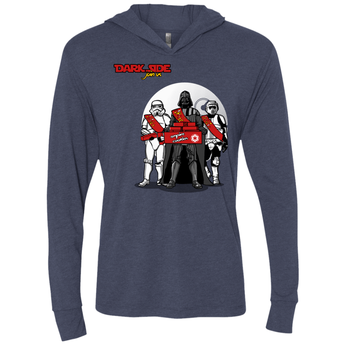 T-Shirts Vintage Navy / X-Small Join The Dark Side Triblend Long Sleeve Hoodie Tee