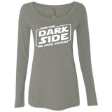 T-Shirts Venetian Grey / S Join The Dark Side Women's Triblend Long Sleeve Shirt