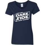 T-Shirts Navy / S Join The Dark Side Women's V-Neck T-Shirt