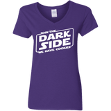 T-Shirts Purple / S Join The Dark Side Women's V-Neck T-Shirt