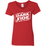 T-Shirts Red / S Join The Dark Side Women's V-Neck T-Shirt