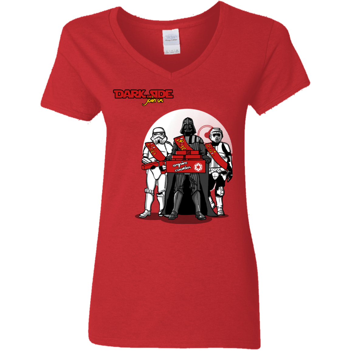 T-Shirts Red / S Join The Dark Side Women's V-Neck T-Shirt