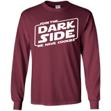 T-Shirts Maroon / YS Join The Dark Side Youth Long Sleeve T-Shirt