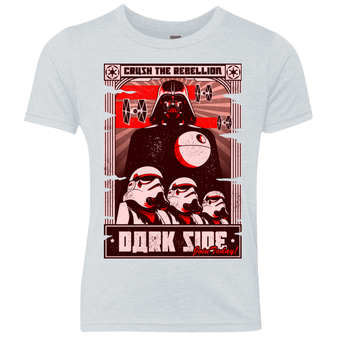 T-Shirts Heather White / YXS Join the Dark SIde Youth Triblend T-Shirt