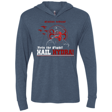 T-Shirts Indigo / X-Small Join The Fight Triblend Long Sleeve Hoodie Tee