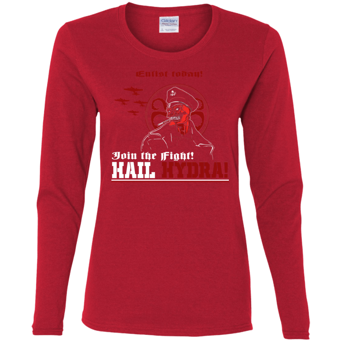 T-Shirts Red / S Join The Fight Women's Long Sleeve T-Shirt