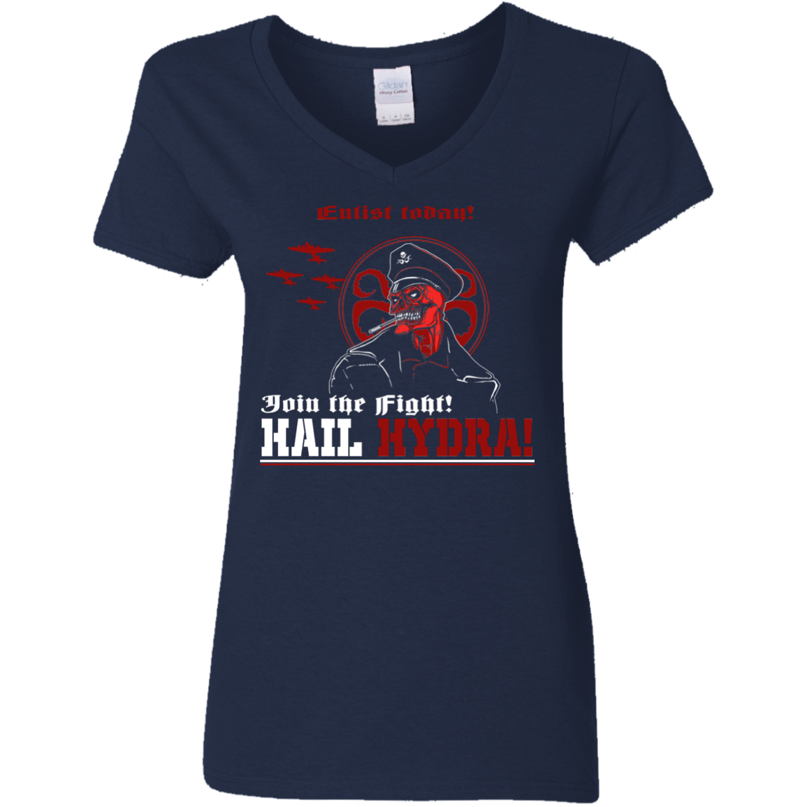 T-Shirts Navy / S Join The Fight Women's V-Neck T-Shirt