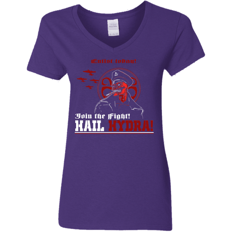 T-Shirts Purple / S Join The Fight Women's V-Neck T-Shirt