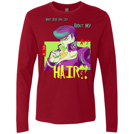 T-Shirts Cardinal / Small Jojo Josuke Bizarre Adventure Men's Premium Long Sleeve