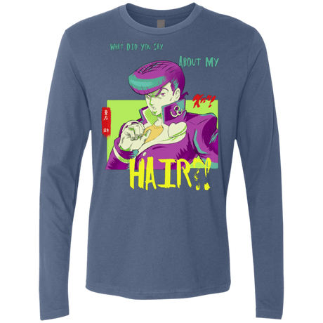 T-Shirts Indigo / Small Jojo Josuke Bizarre Adventure Men's Premium Long Sleeve