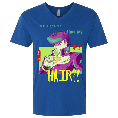 T-Shirts Royal / X-Small Jojo Josuke Bizarre Adventure Men's Premium V-Neck