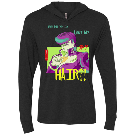 T-Shirts Vintage Black / X-Small Jojo Josuke Bizarre Adventure Triblend Long Sleeve Hoodie Tee