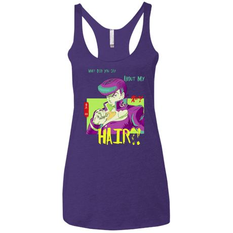 T-Shirts Purple / X-Small Jojo Josuke Bizarre Adventure Women's Triblend Racerback Tank