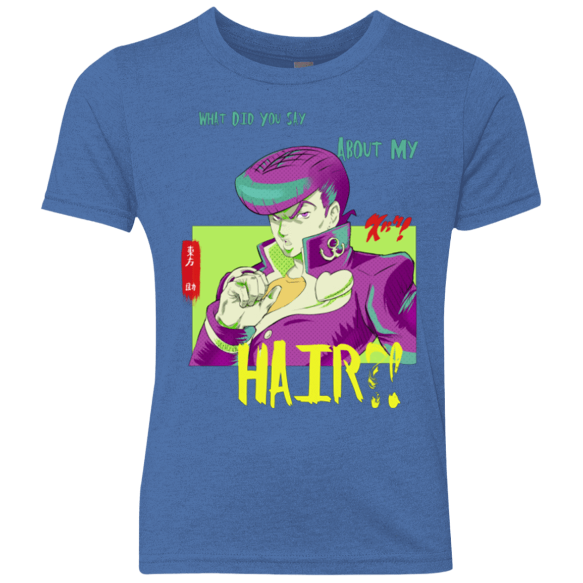 T-Shirts Vintage Royal / YXS Jojo Josuke Bizarre Adventure Youth Triblend T-Shirt