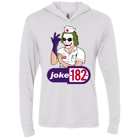 T-Shirts Heather White / X-Small Joke182 Triblend Long Sleeve Hoodie Tee