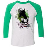 T-Shirts Heather White/Envy / X-Small Joker 2 Men's Triblend 3/4 Sleeve