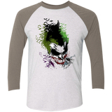 T-Shirts Heather White/Vintage Grey / X-Small Joker 2 Men's Triblend 3/4 Sleeve