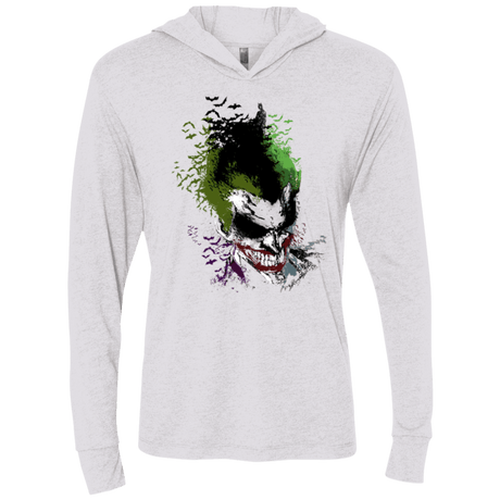 T-Shirts Heather White / X-Small Joker 2 Triblend Long Sleeve Hoodie Tee