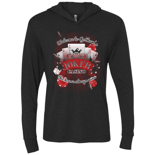 T-Shirts Vintage Black / X-Small JOKER CASINO Triblend Long Sleeve Hoodie Tee