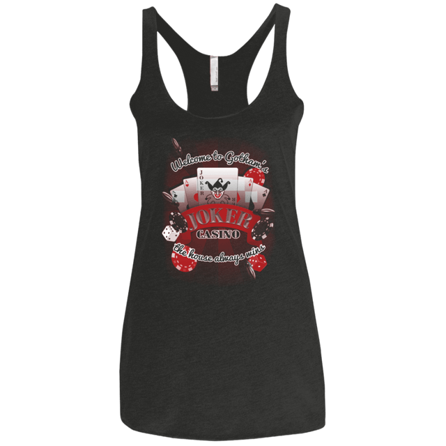 T-Shirts Vintage Black / X-Small JOKER CASINO Women's Triblend Racerback Tank