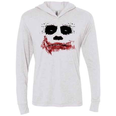 T-Shirts Heather White / X-Small Joker Triblend Long Sleeve Hoodie Tee