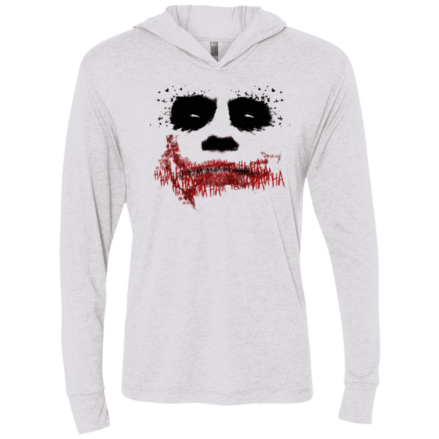 T-Shirts Heather White / X-Small Joker Triblend Long Sleeve Hoodie Tee