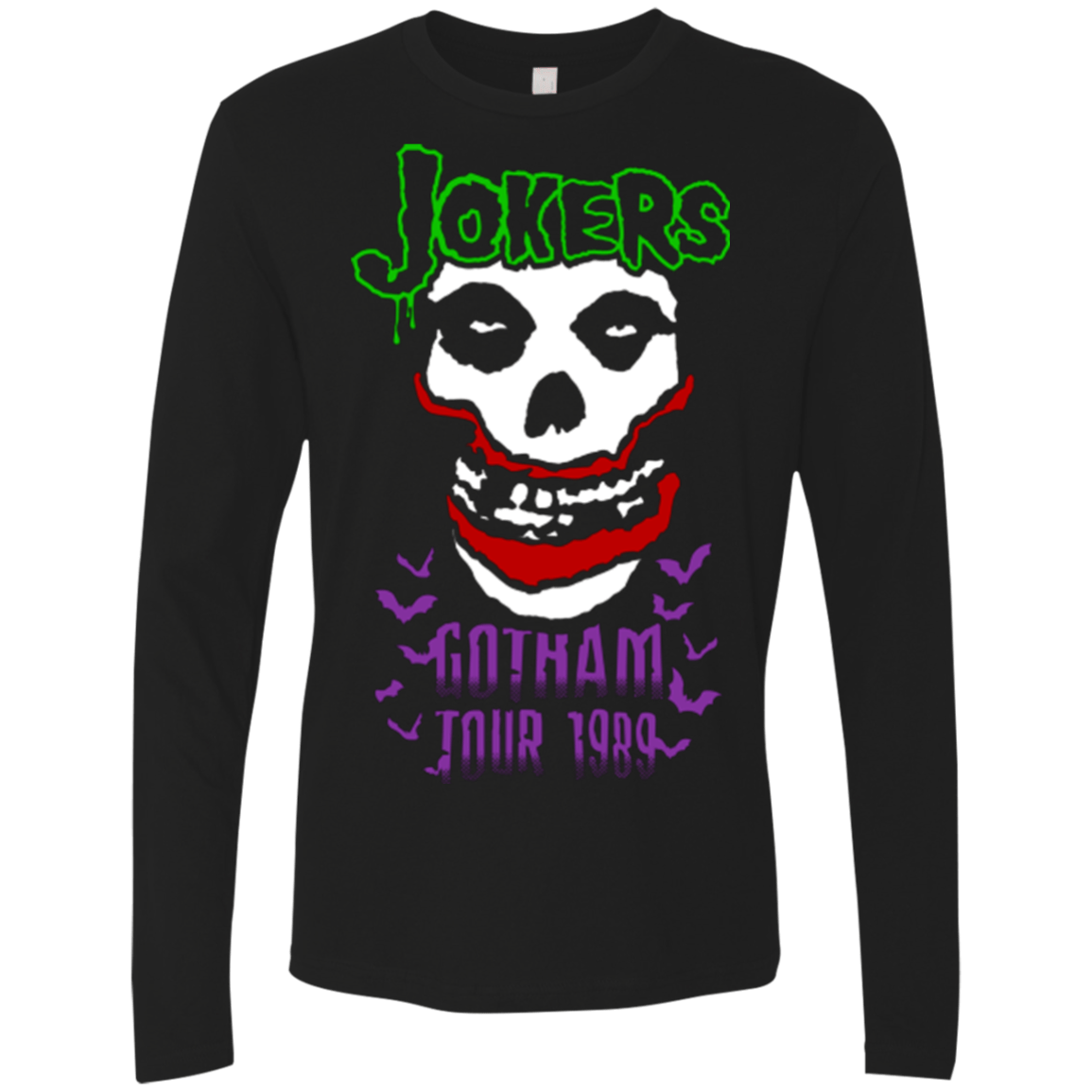 T-Shirts Black / Small Jokers 1989 Men's Premium Long Sleeve
