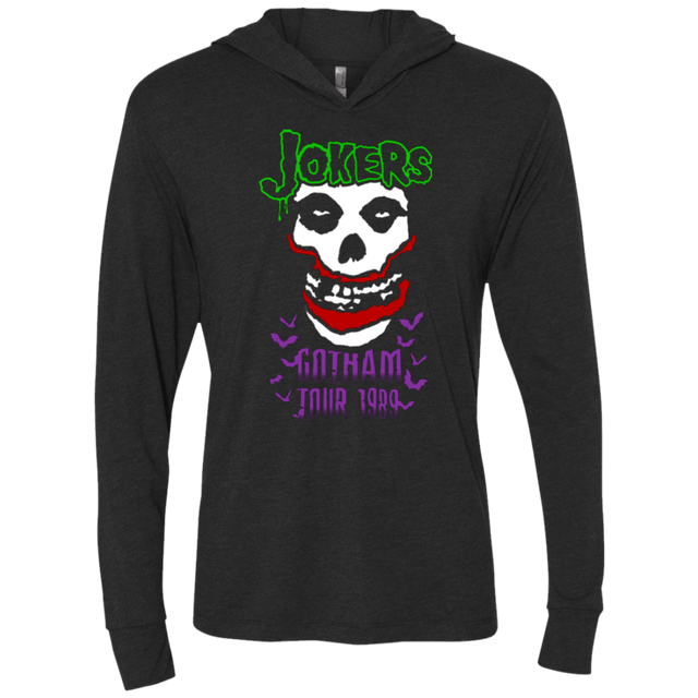 T-Shirts Vintage Black / X-Small Jokers 1989 Triblend Long Sleeve Hoodie Tee