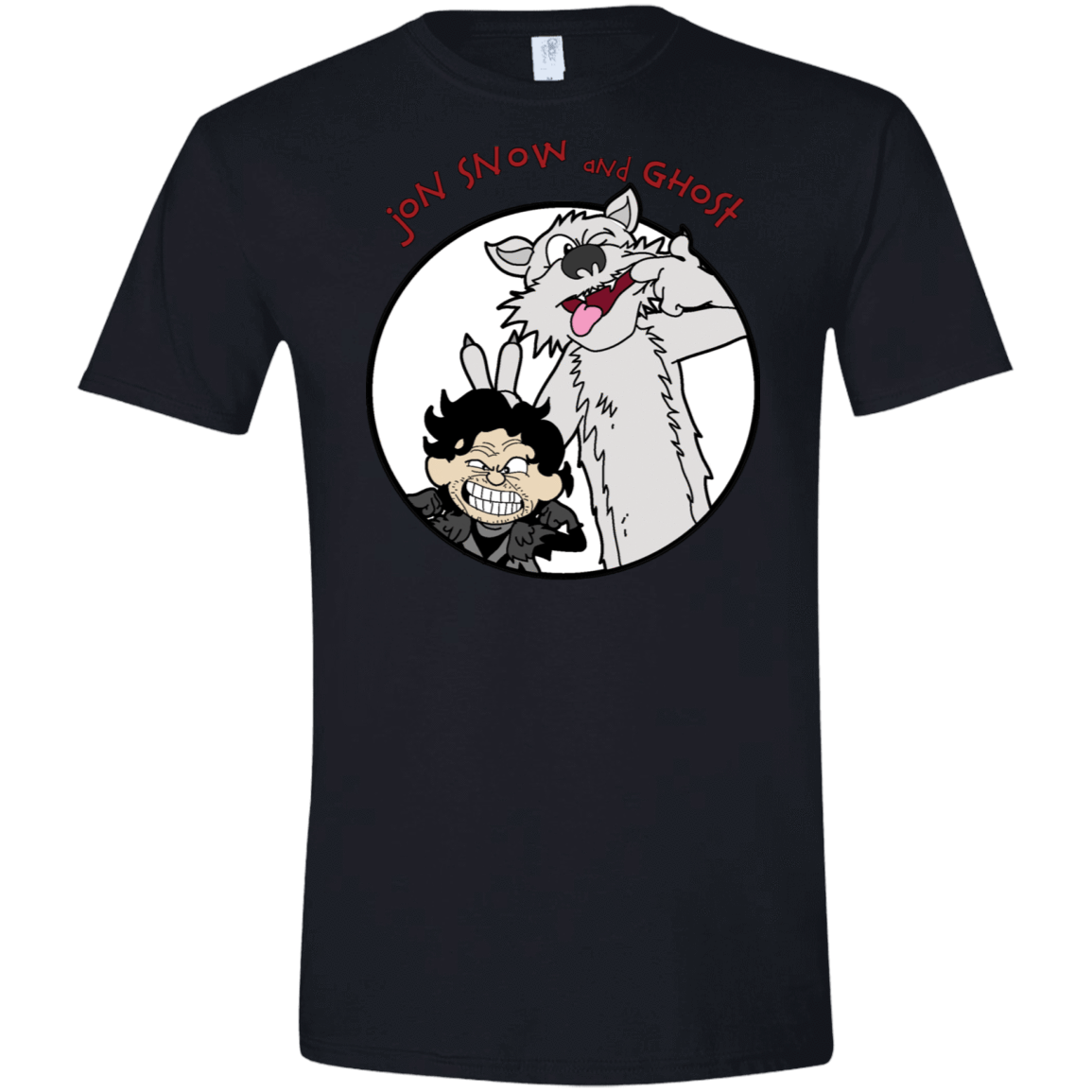 T-Shirts Black / X-Small Jon and Ghost Men's Semi-Fitted Softstyle