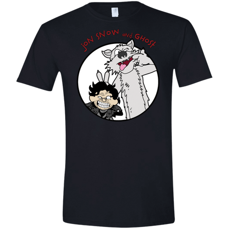 T-Shirts Black / X-Small Jon and Ghost Men's Semi-Fitted Softstyle