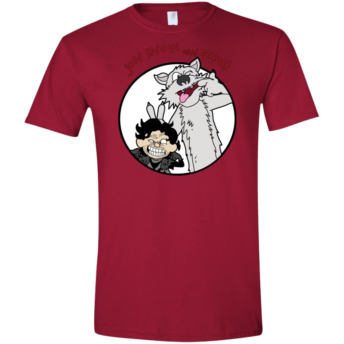 T-Shirts Cardinal Red / S Jon and Ghost Men's Semi-Fitted Softstyle