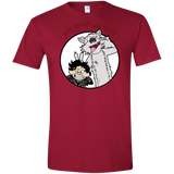 T-Shirts Cardinal Red / S Jon and Ghost Men's Semi-Fitted Softstyle