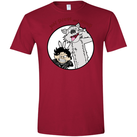 T-Shirts Cardinal Red / S Jon and Ghost Men's Semi-Fitted Softstyle