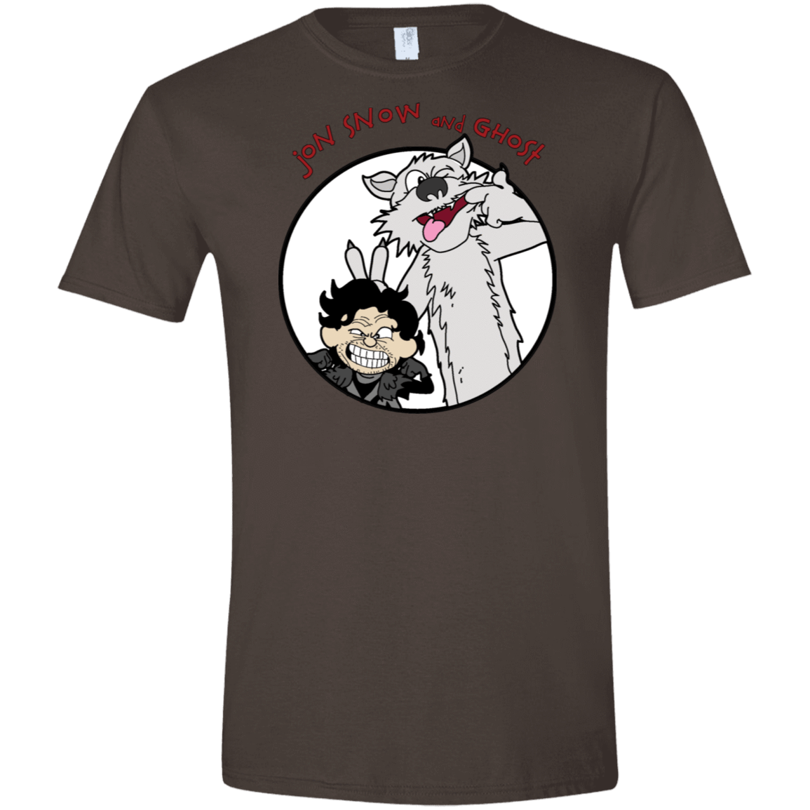 T-Shirts Dark Chocolate / S Jon and Ghost Men's Semi-Fitted Softstyle