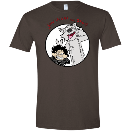 T-Shirts Dark Chocolate / S Jon and Ghost Men's Semi-Fitted Softstyle
