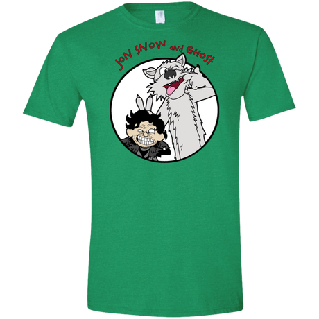 T-Shirts Heather Irish Green / S Jon and Ghost Men's Semi-Fitted Softstyle