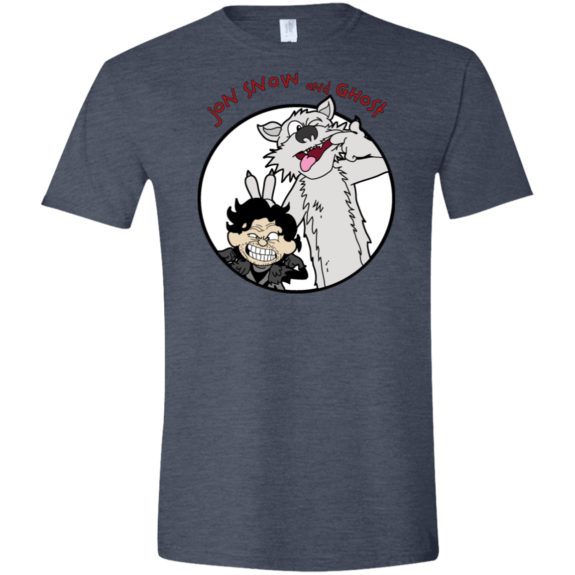 T-Shirts Heather Navy / S Jon and Ghost Men's Semi-Fitted Softstyle