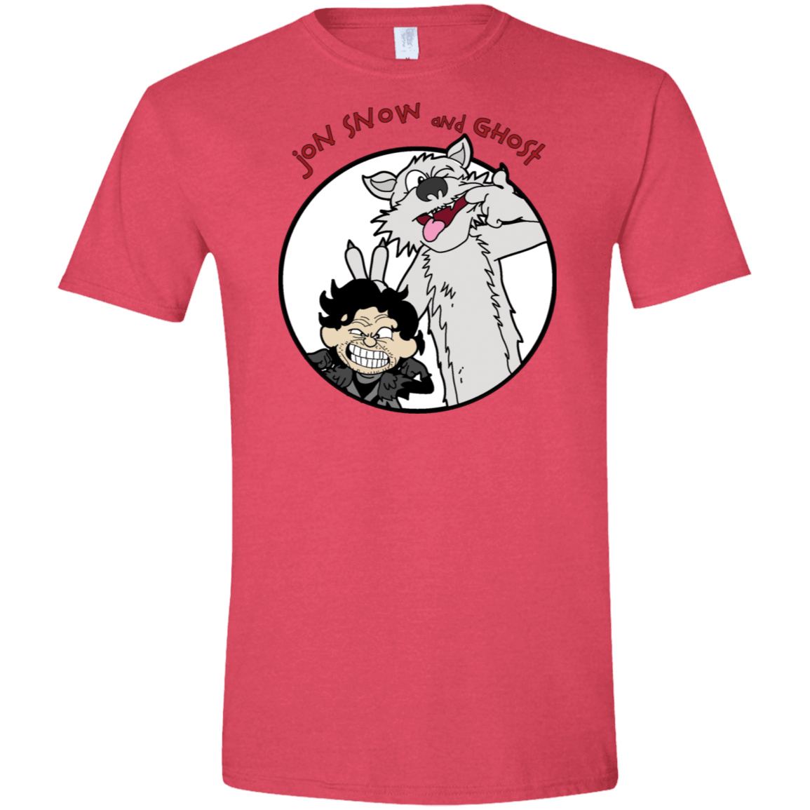 T-Shirts Heather Red / S Jon and Ghost Men's Semi-Fitted Softstyle