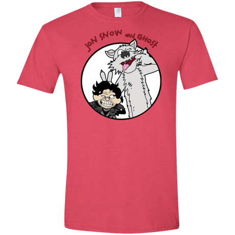 T-Shirts Heather Red / S Jon and Ghost Men's Semi-Fitted Softstyle