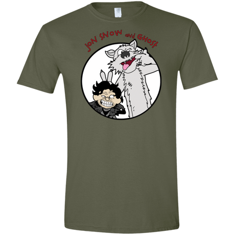T-Shirts Military Green / S Jon and Ghost Men's Semi-Fitted Softstyle